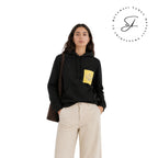 Sarı İz – El Boyaması Cepli Kapüşonlu Sweatshirt