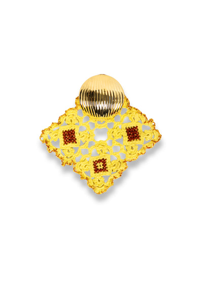 Zerdeçal İzleri – Antika Dantelden Dönüştürülmüş El Yapımı Takı