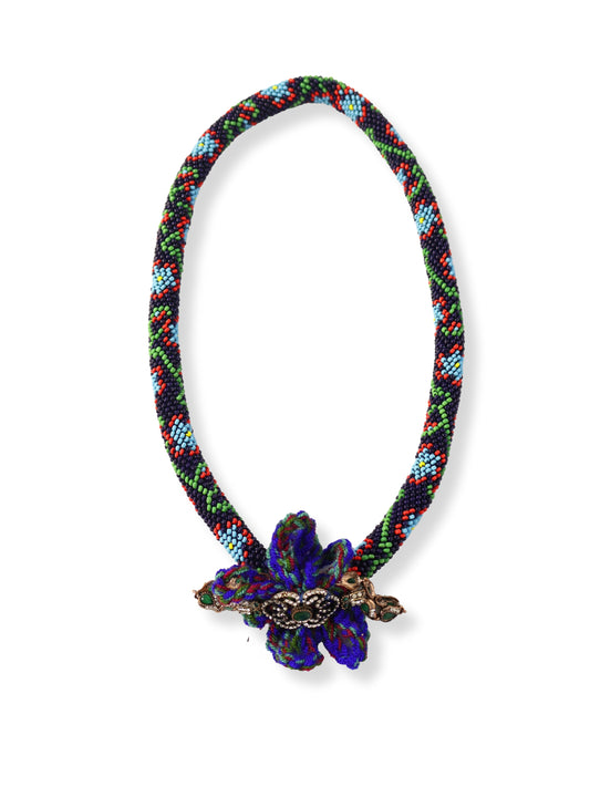 Nisa – Dark Blue Texture and Glass Depth Work