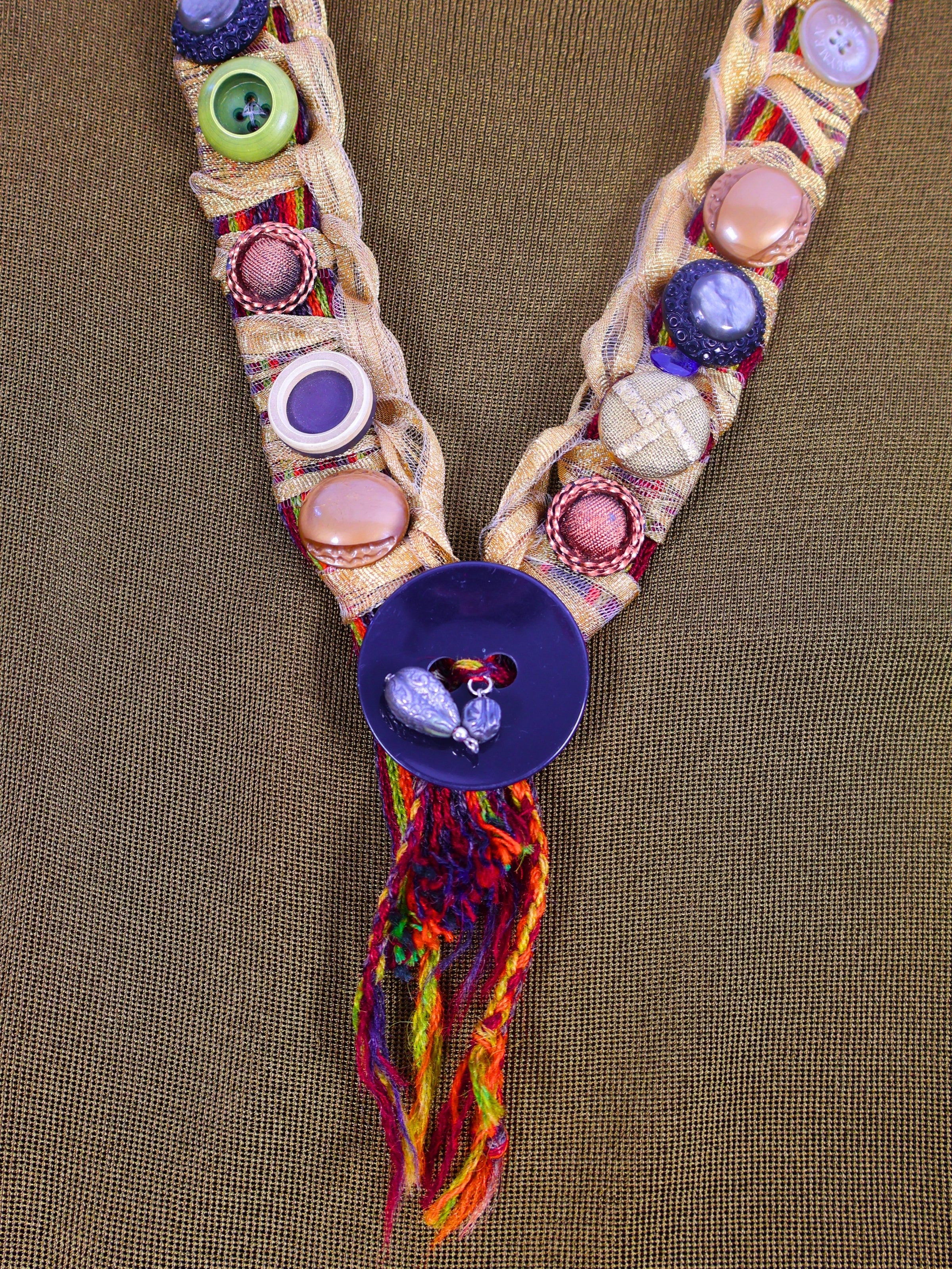 Mihriban – Floss Silk Knit Tunic with Jewelry Details