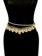 Golden Loop - Gold Ringed Dual-Use Adjustable Lace Belt / Necklace