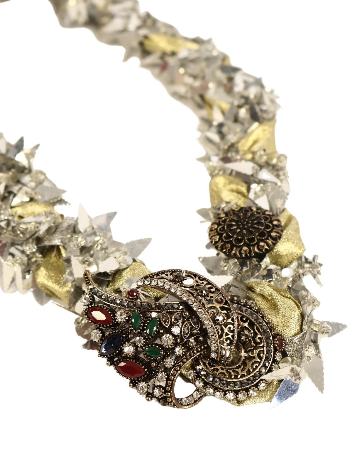 Shiny Sequin Detailed Mortar Necklace