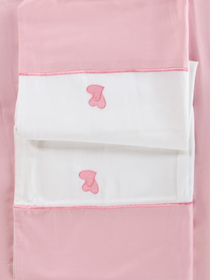 Güliz – Kalp Motifli Pamuklu Saten Çift Kişilik Nevresim Takımı