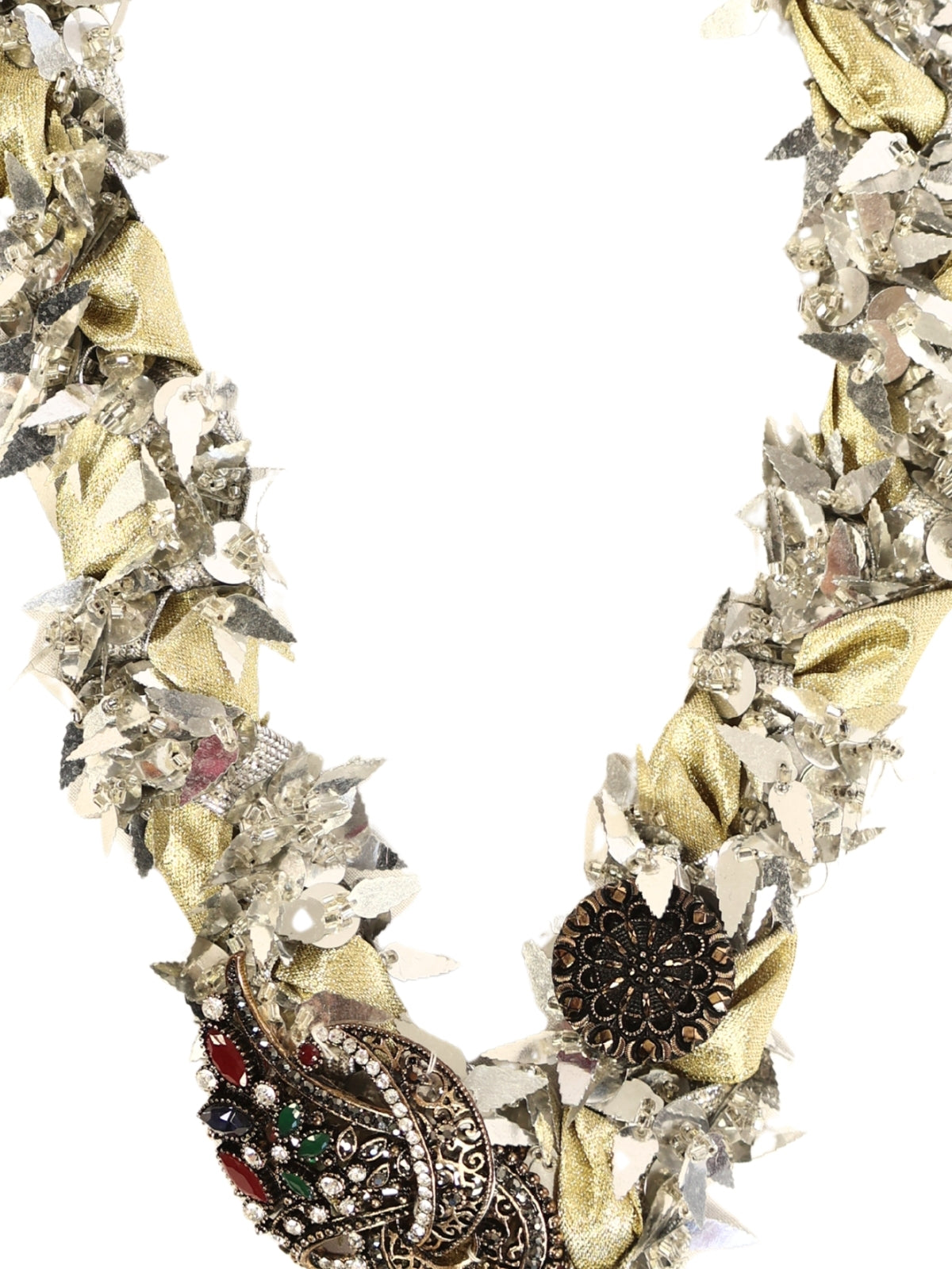 Shiny Sequin Detailed Mortar Necklace