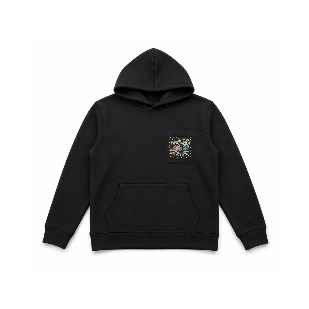 Sanat Cep – El Boyaması Cepli Kapüşonlu Sweatshirt