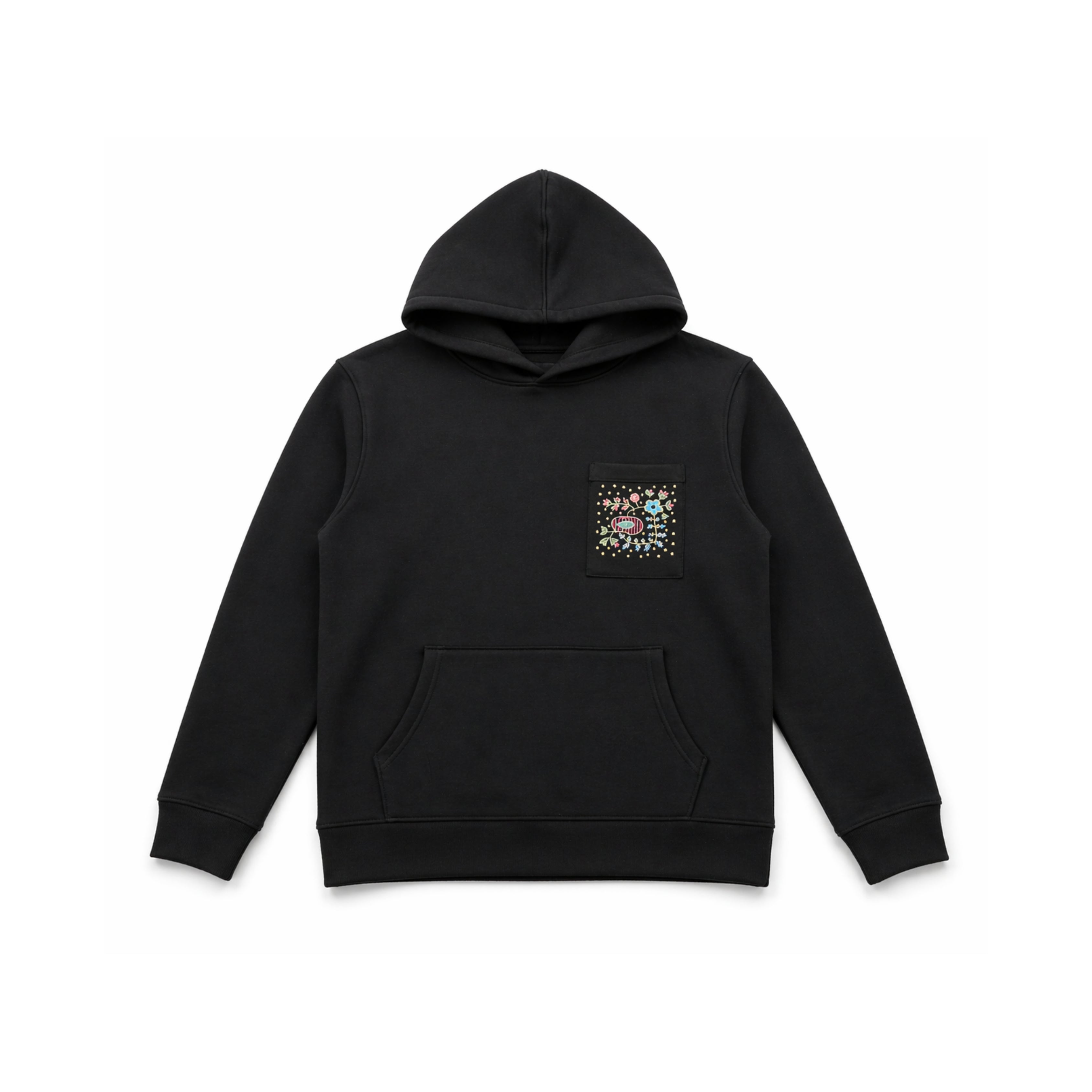 Sanat Cep – El Boyaması Cepli Kapüşonlu Sweatshirt