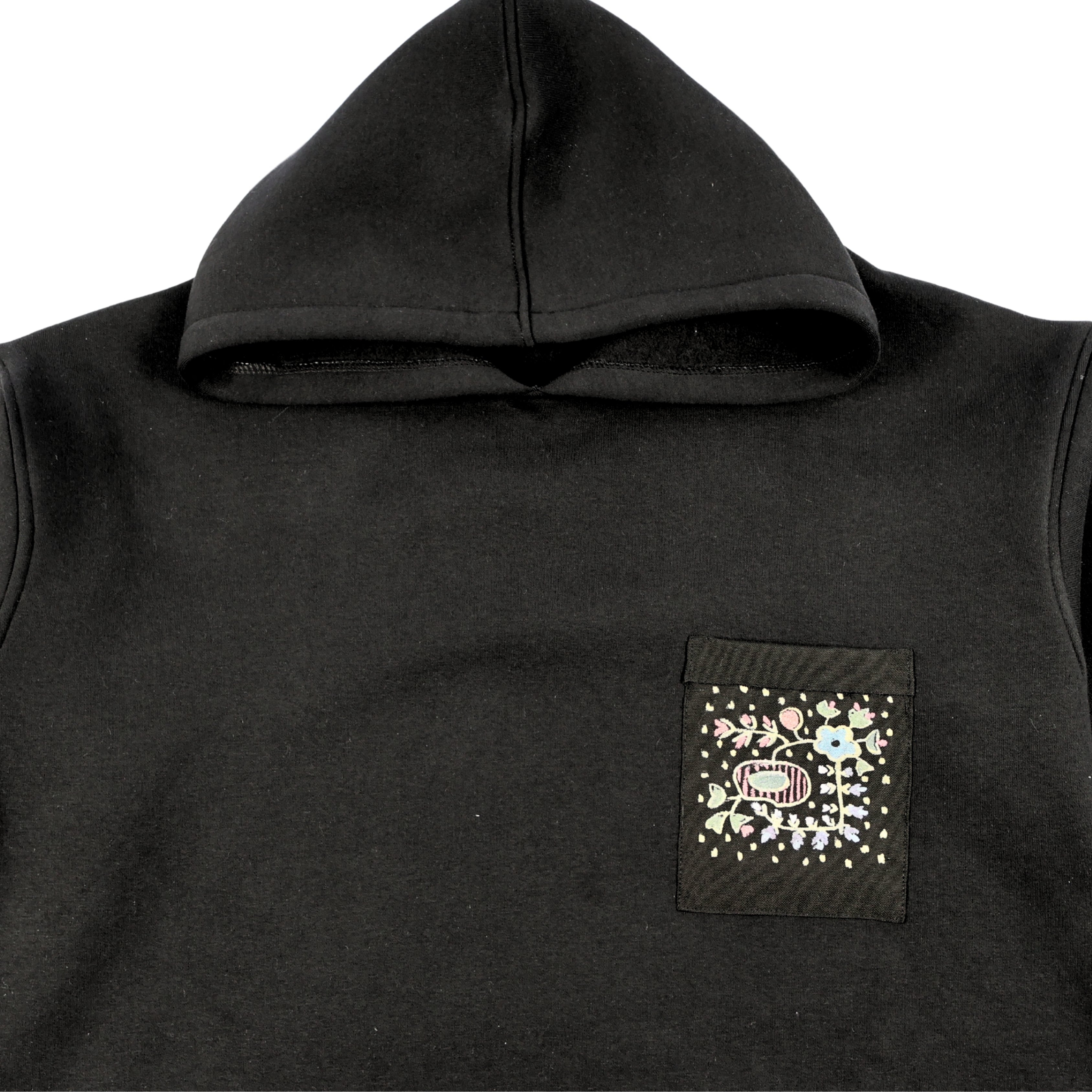 Sanat Cep – El Boyaması Cepli Kapüşonlu Sweatshirt