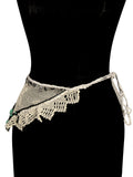 Smoked Shimmer – Multifunctional Accessory with Triangle Crochet Motif