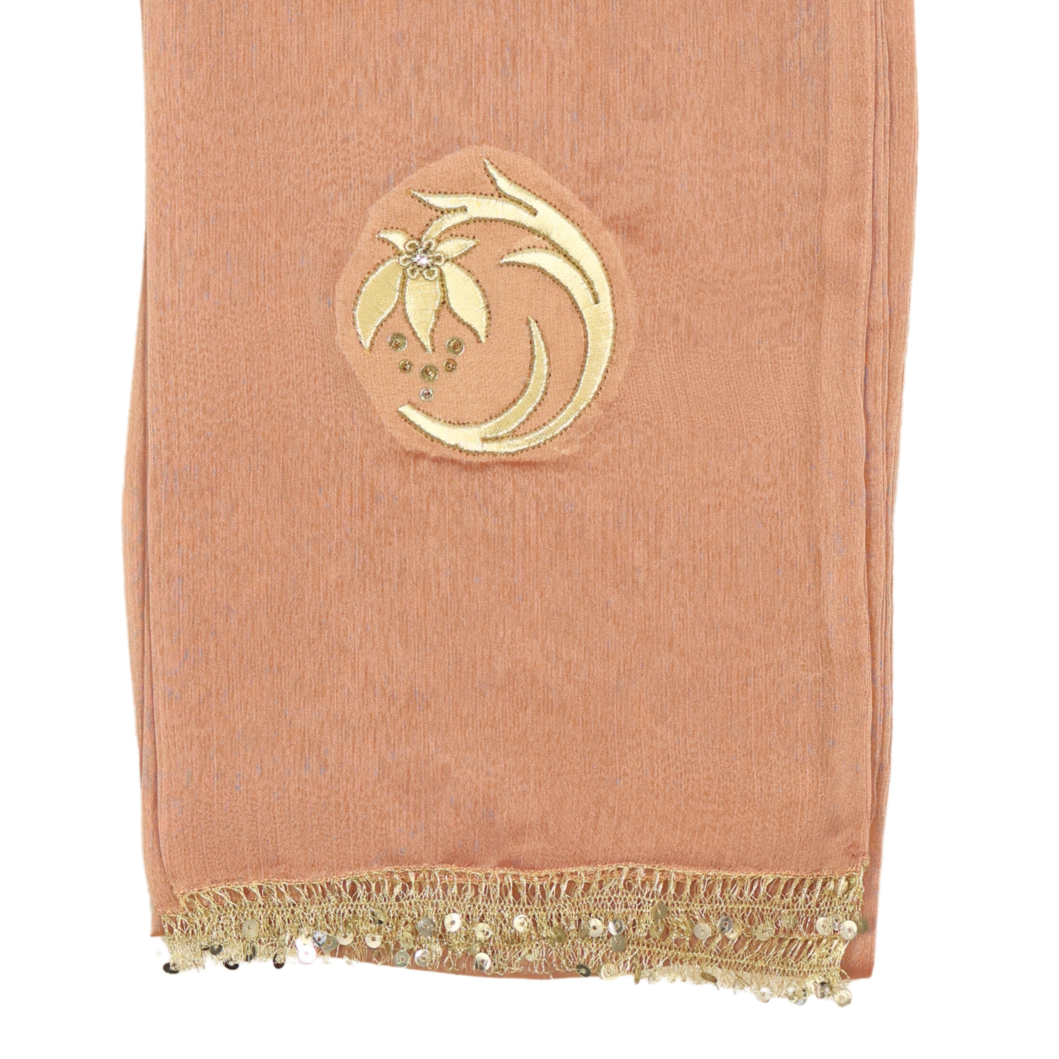 Mercan Sırma – Maraş İşi İşlemeli İpek Şifon Fular