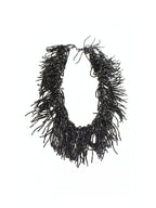 Night Glow – Black Cut Beaded Pendulum Necklace Design