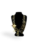 Iz's Wave - Brass Necklace with Brooch Pin