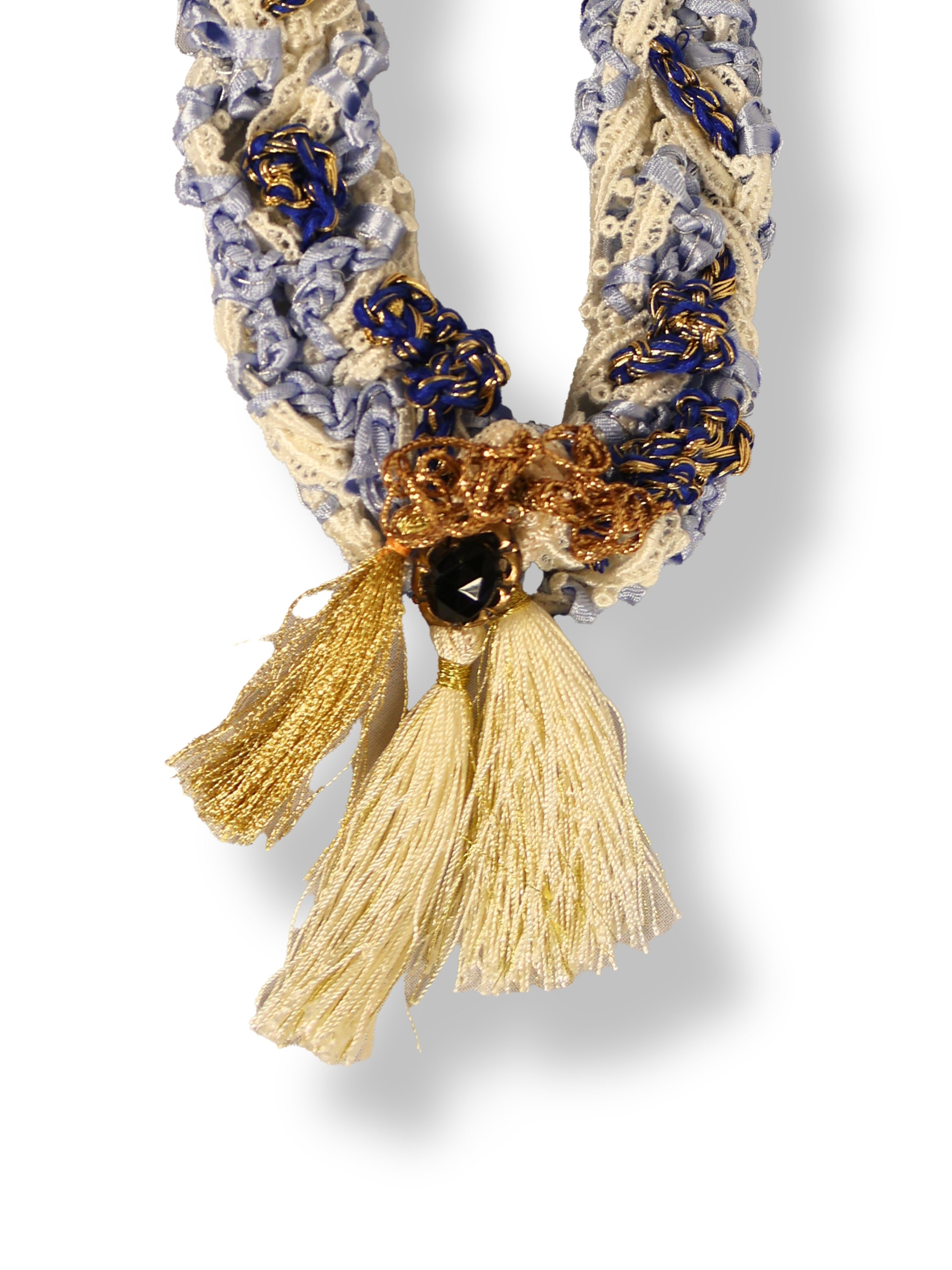 Lara – Mavi Sarma Doku ve  Püsküllü Kolye