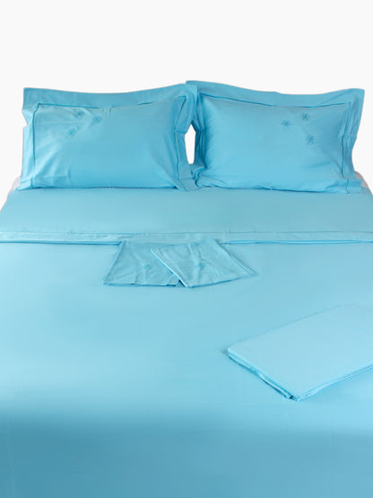 Maviş – Nakışlı Pamuklu Saten Nevresim Takımı