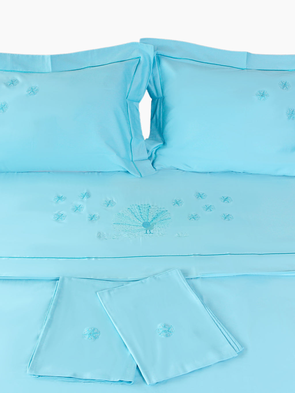 Maviş – Embroidered Cotton Sateen Duvet Cover Set