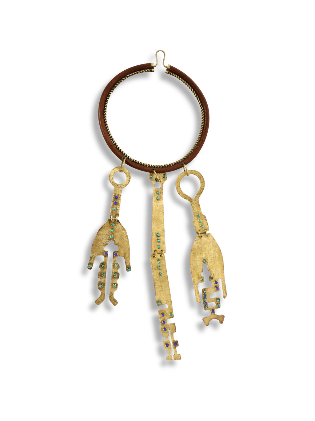 Migration Path - Brass and Natural Stone Door and Wall Ornament