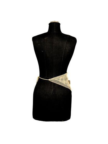 Ekru Esinti – File Örgü Çok Amaçlı Aksesuar