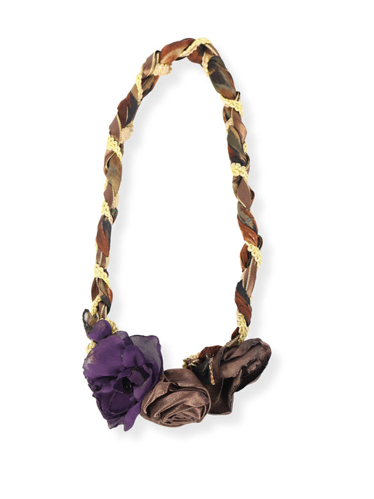 Şebnem – Braided Night and Silent Flower Necklace