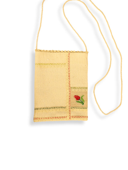 Eflani Dokuma – Lale Motifli Keçi Yünü Kese