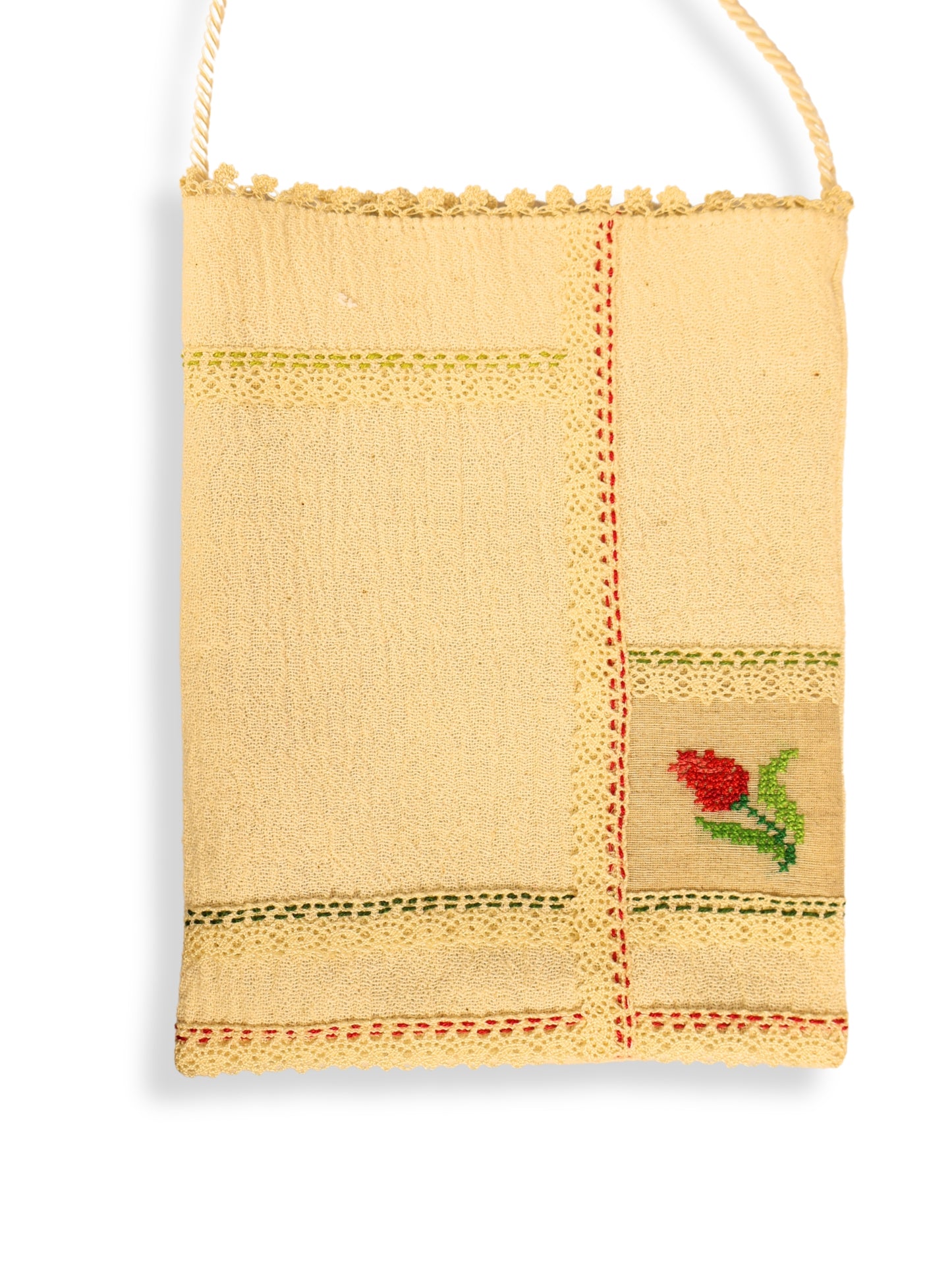 Eflani Dokuma – Lale Motifli Keçi Yünü Kese