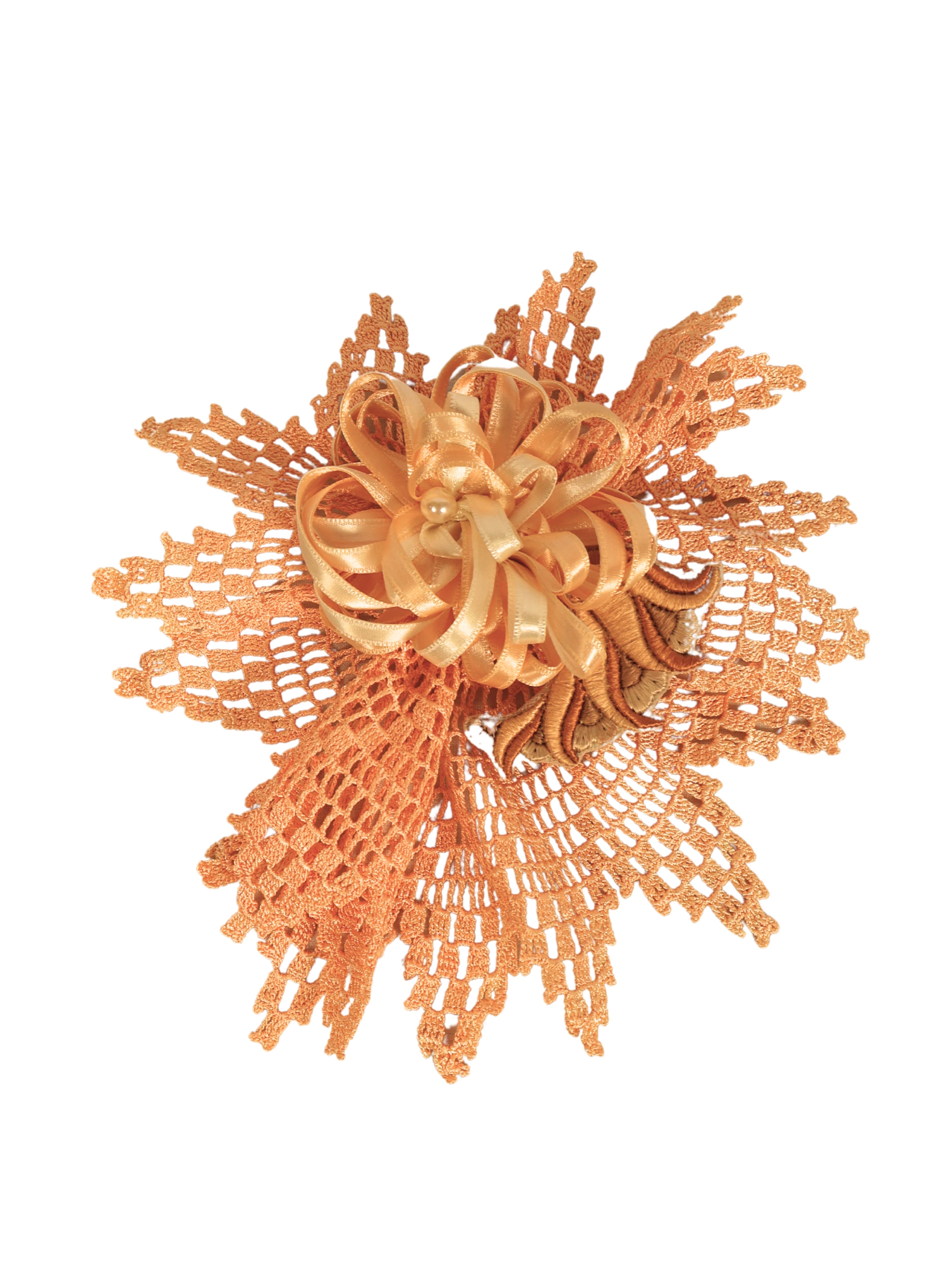 Yavruağzı Gül – Filoş İplik El Örgüsü Özel Tasarım Takı