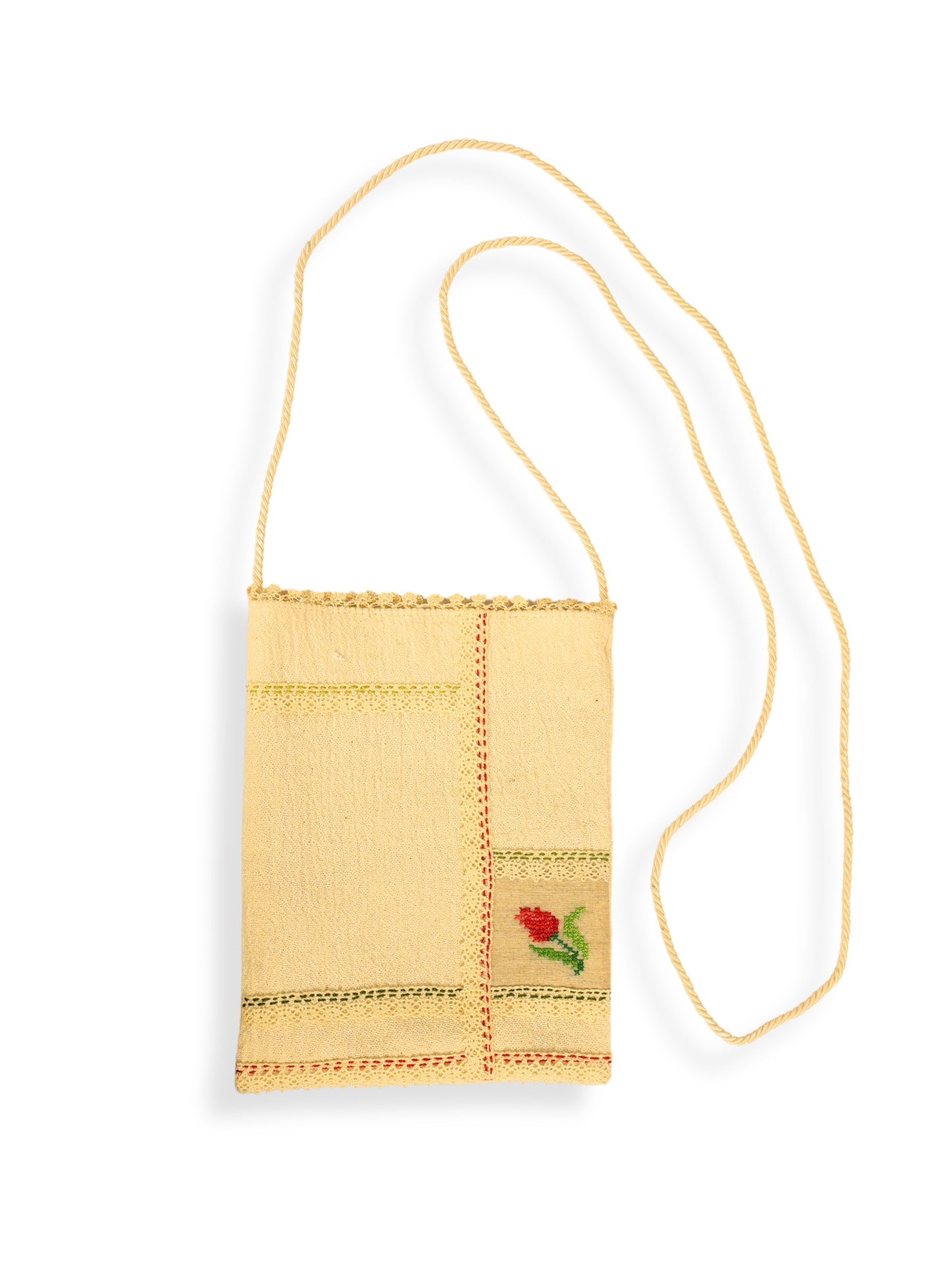 Eflani Dokuma – Lale Motifli Keçi Yünü Kese