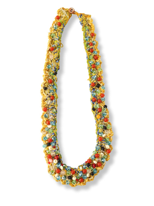 Tuba – Color Spiral Bead Path Necklace