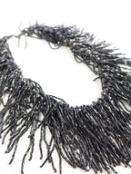 Night Glow – Black Cut Beaded Pendulum Necklace Design