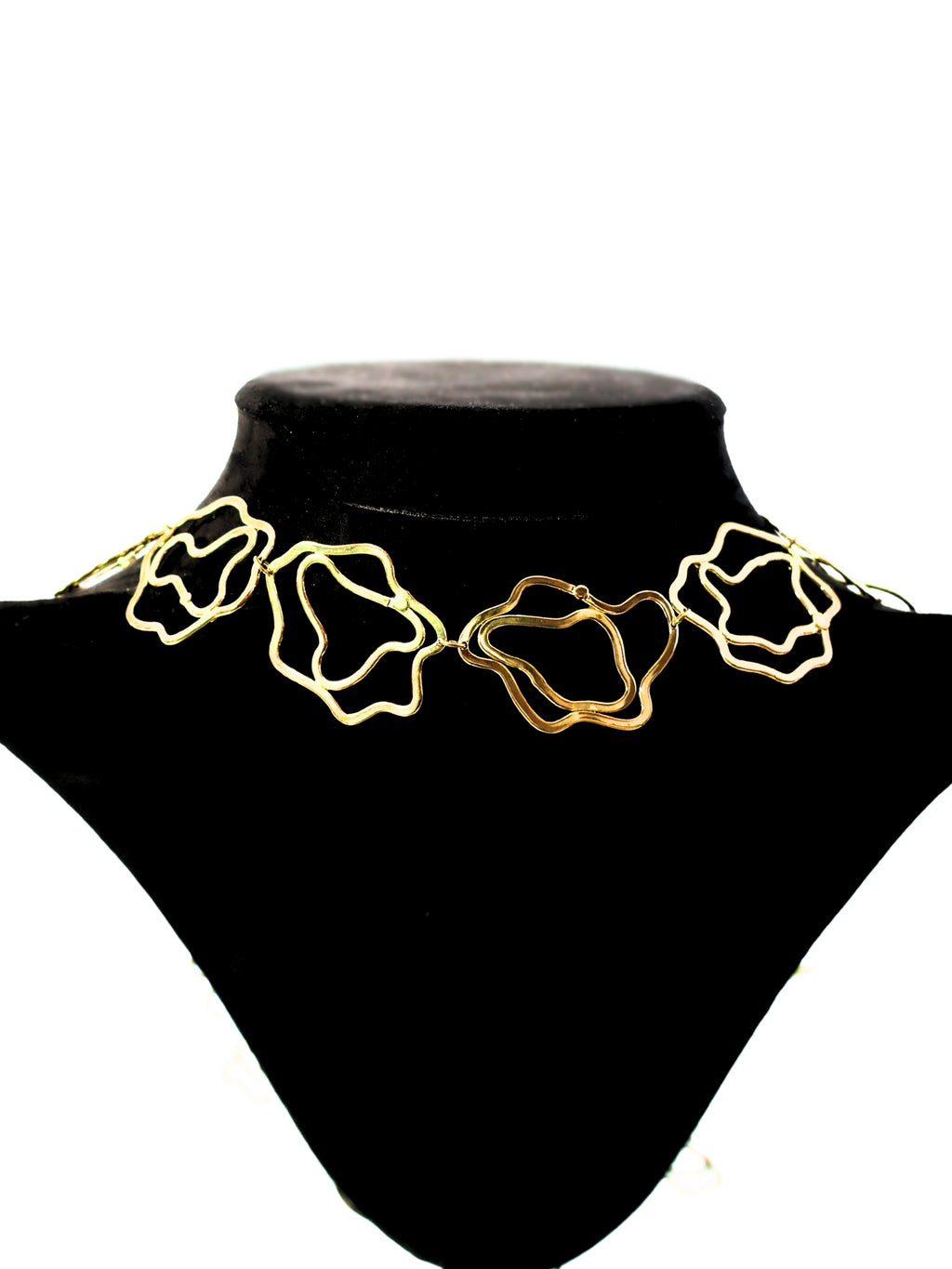 Iz's Wave - Brass Necklace with Brooch Pin
