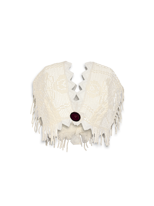 Lina – Fiyonk Detaylı Güpür Crop Bluz