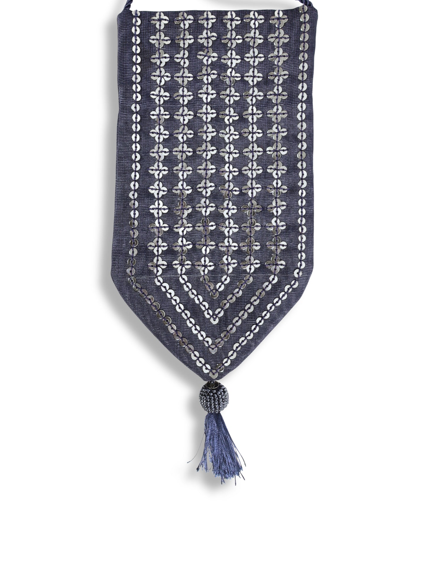 Gümüş Su – Lacivert İpek Fay Kumaş Kese