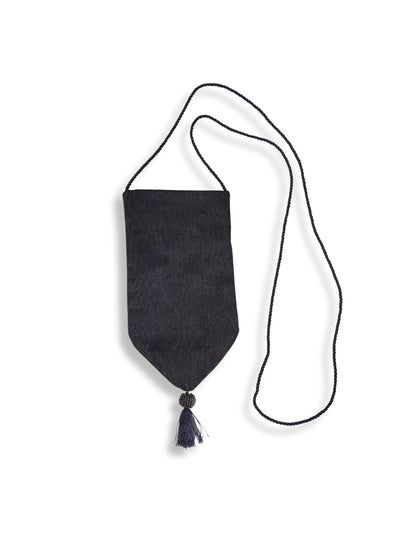 Gümüş Su – Lacivert İpek Fay Kumaş Kese