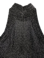 Siyah Işık – Boncuk İşlemeli Yüksek Yaka Bluz