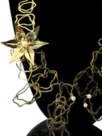 Iz's Wave - Brass Necklace with Brooch Pin