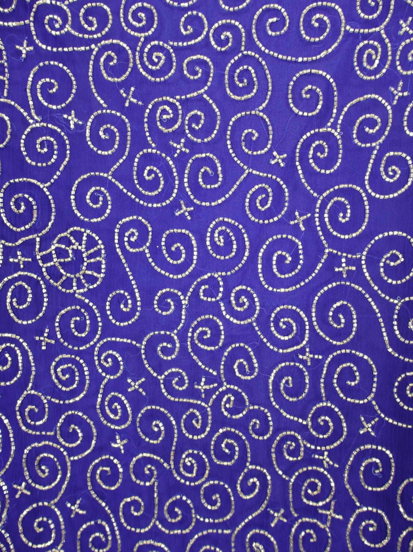 Lacivert Fırtına – Spiral Motifli El İşlemeli Tunik