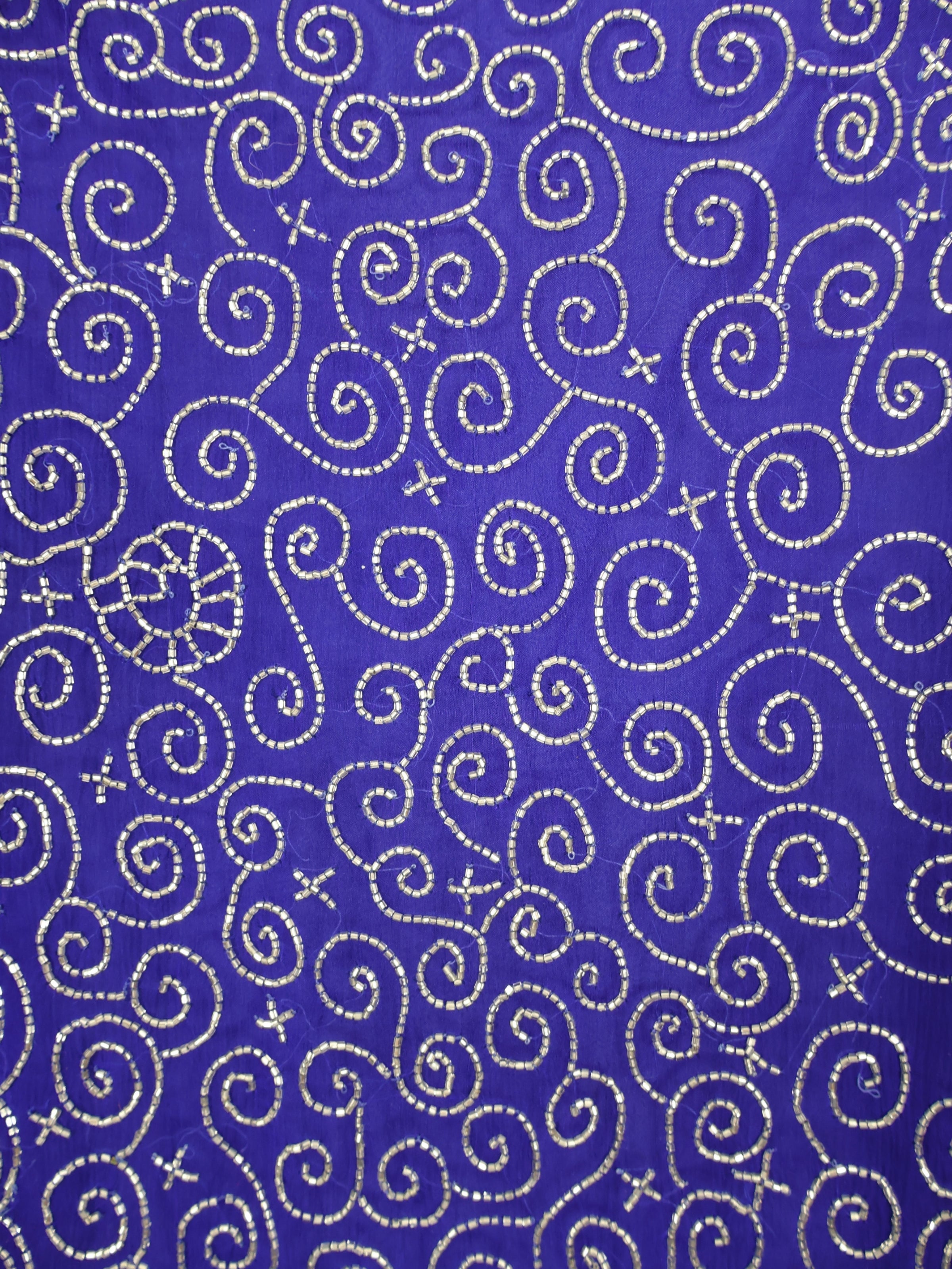 Lacivert Fırtına – Spiral Motifli El İşlemeli Tunik