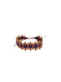 Miyuki Crystal Beaded Burgundy &amp; Navy Blue Bracelet