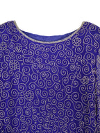 Lacivert Fırtına – Spiral Motifli El İşlemeli Tunik