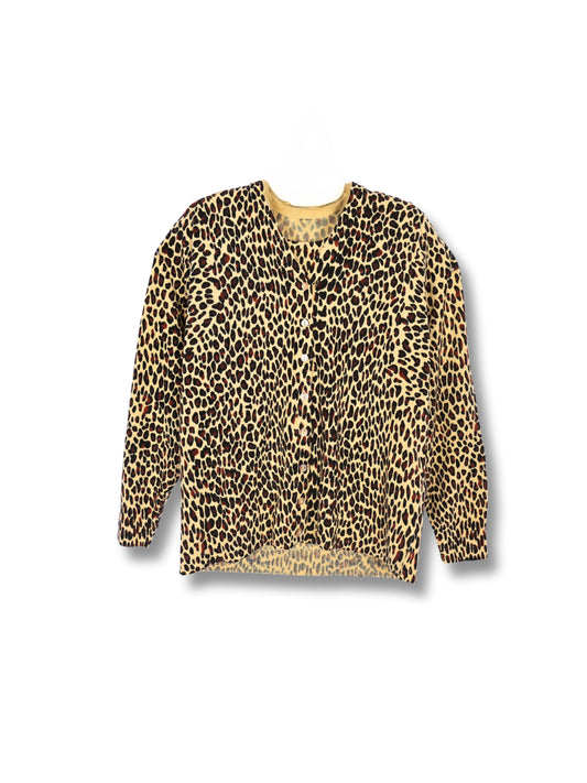 Cesur Şıklık – Leopar Desenli Hırka Bluz Takımı