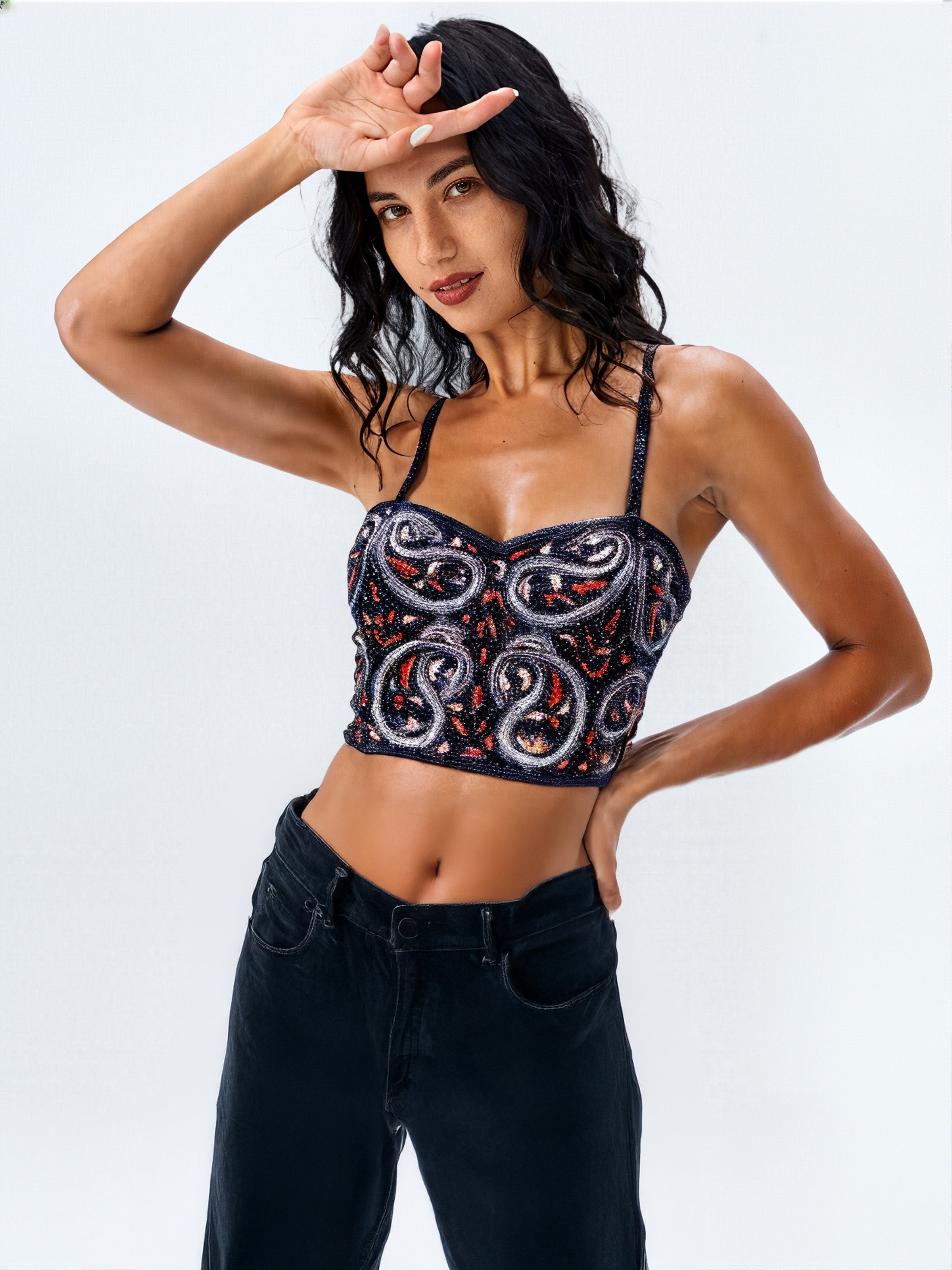 Mira – El İşçiliği Organze Abiye Büstiyer