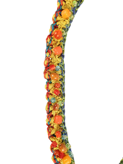 Hatıranın Işıltısı - 70 Yıllık Gold Harçla Hazırlanmış Renkli Kristal Taşlı Kolye