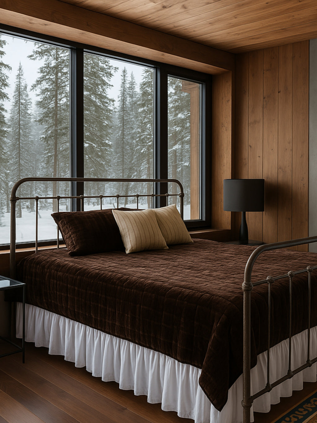 Mora – Brown Double Vintage Blanket & Pillow Set
