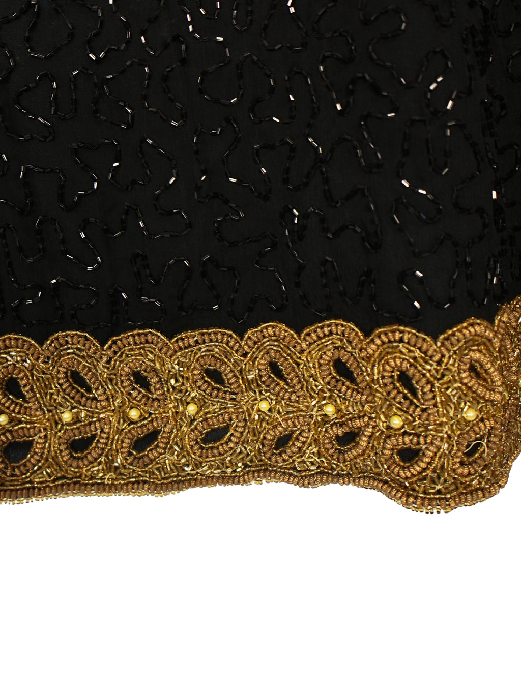 Golden Lines – Long Jacket with Gold Pattern on Black