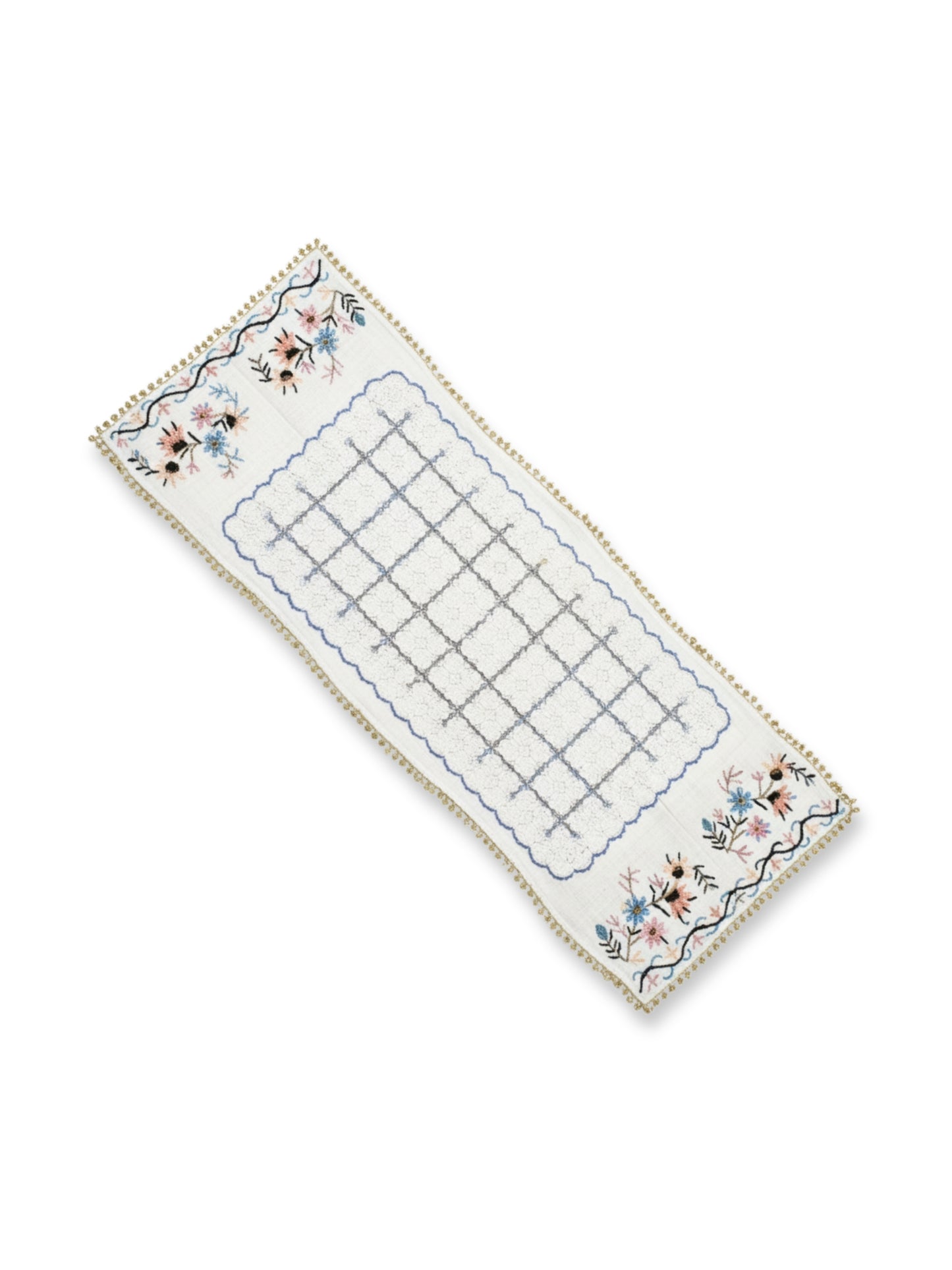 Altın Nakış – 1940’lardan Uyarlama Bürümcük Keten Örtü Seti