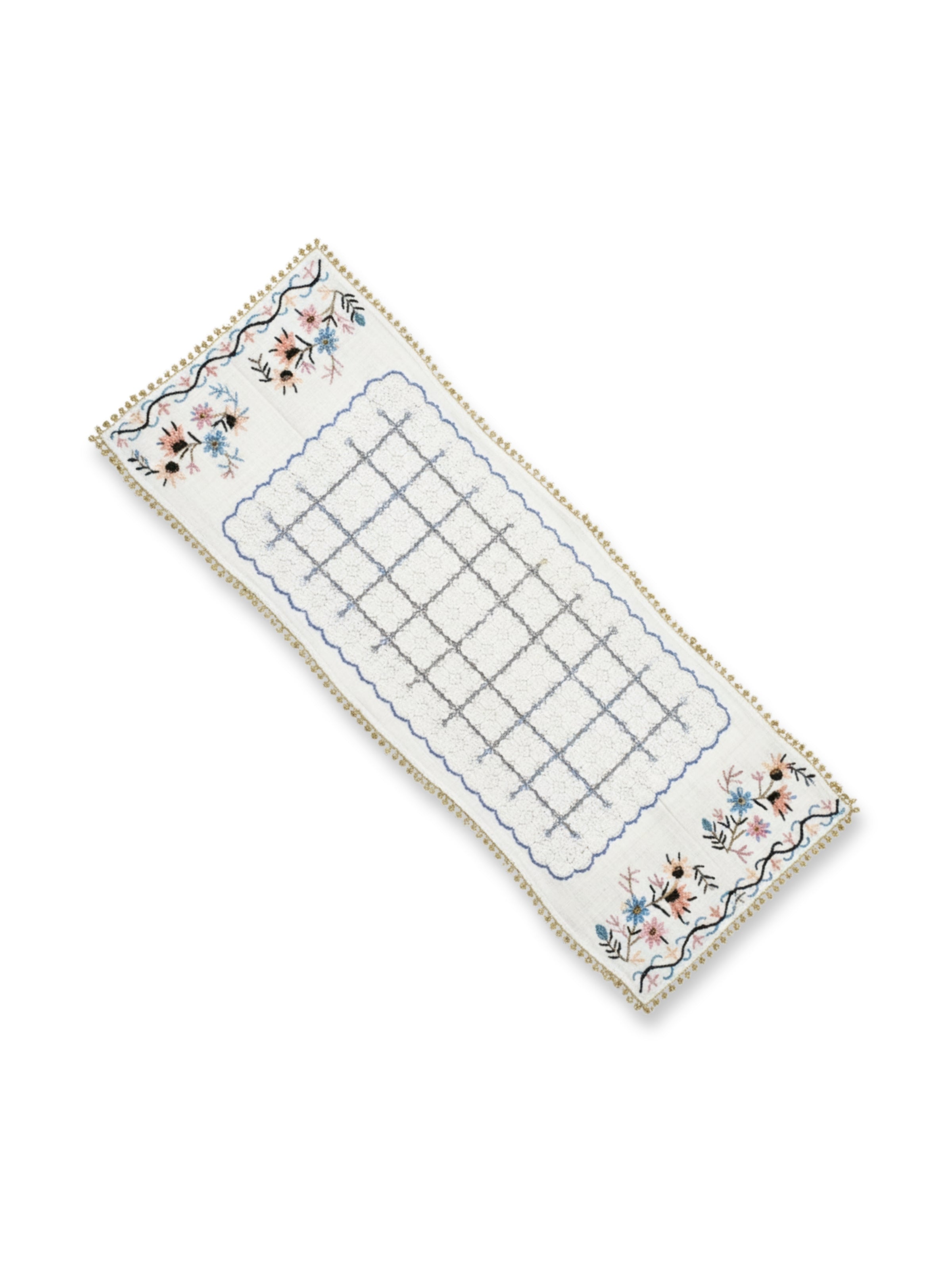 Altın Nakış – 1940’lardan Uyarlama Bürümcük Keten Örtü Seti