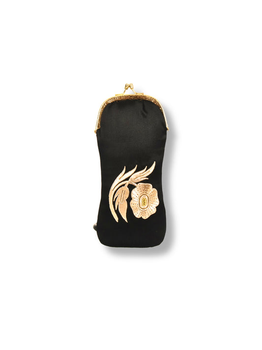 Iris – Hand Embroidered Velvet Elegance Handbag