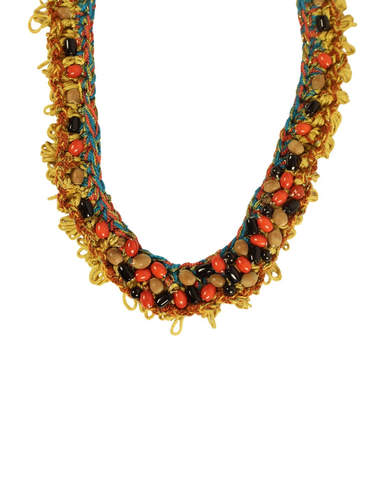 The Brief Form of Elegance Colorful Crystal and Natural Stone Mini Vintage Necklace