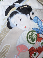 Gün Doğumu - Desenli Saf İpek Uzun Kimono - Sabahlık