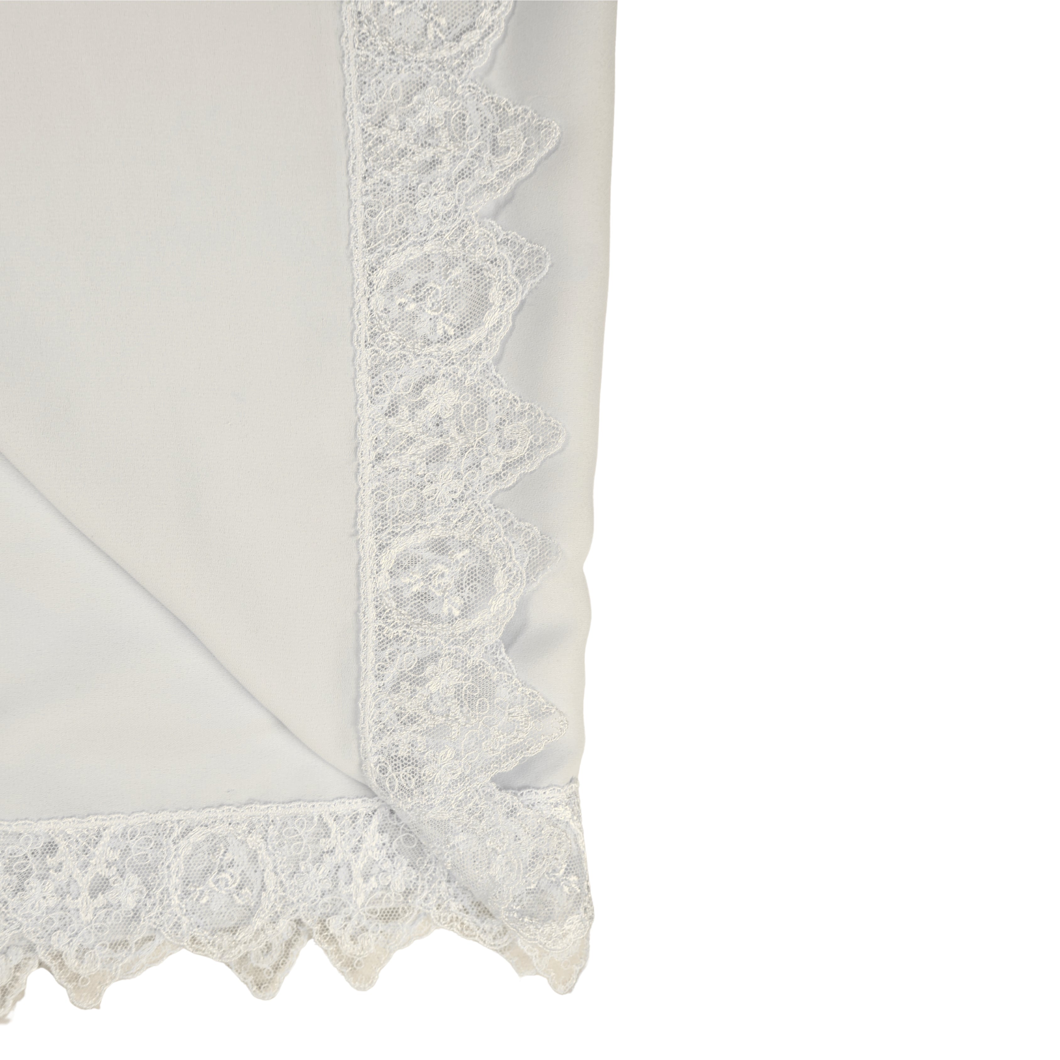 Dantelin Sükûneti – Ekru Krep Demor ve Fransız Dantel Süslemeli Namaz Başörtüsü