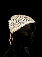 Golden Shimmer – Vintage Baklava Slice Lace Head / Shoulder / Collar Accessory