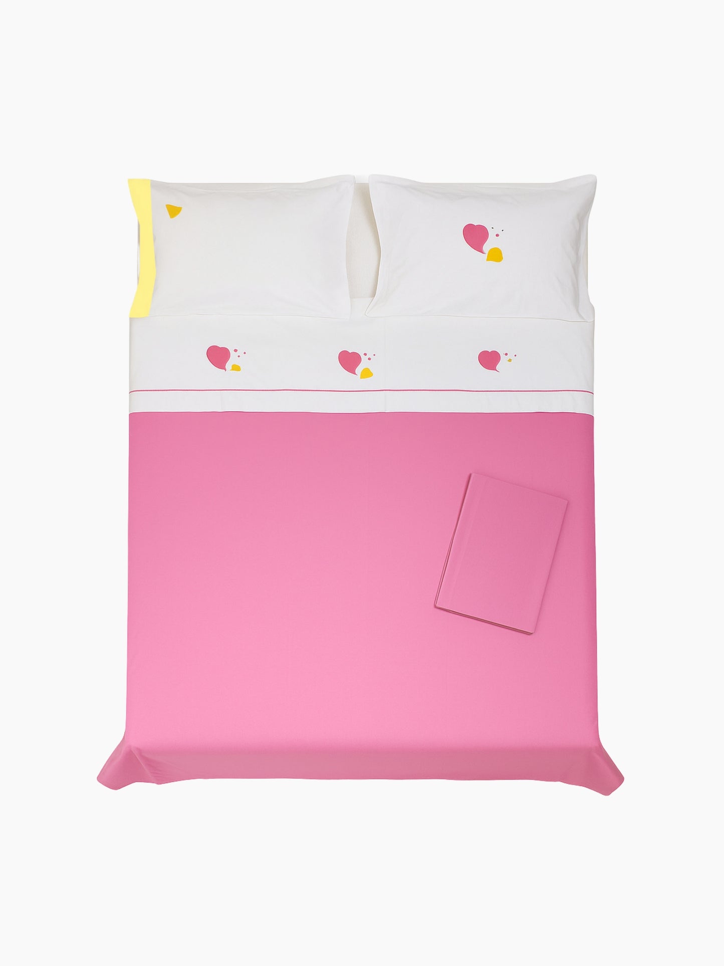 Nevin – Kalp Motifli Pamuklu Keten Nevresim Takımı